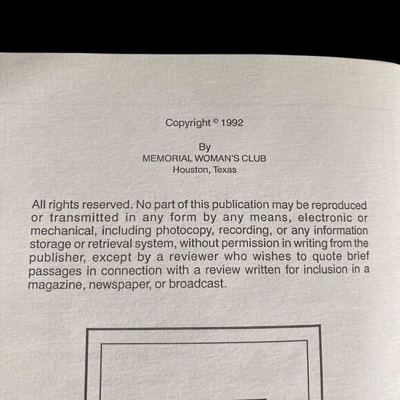 Vtg Cookbook by The Memorial Woman's Club Houston Texas 1992 Spiral 276 Pages - Picture 3 of 8